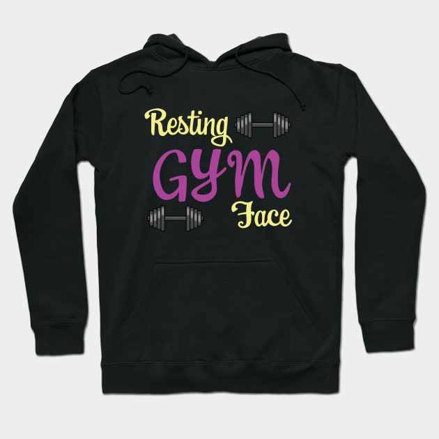 Gym - Resting Gym Face Hoodie by Kudostees